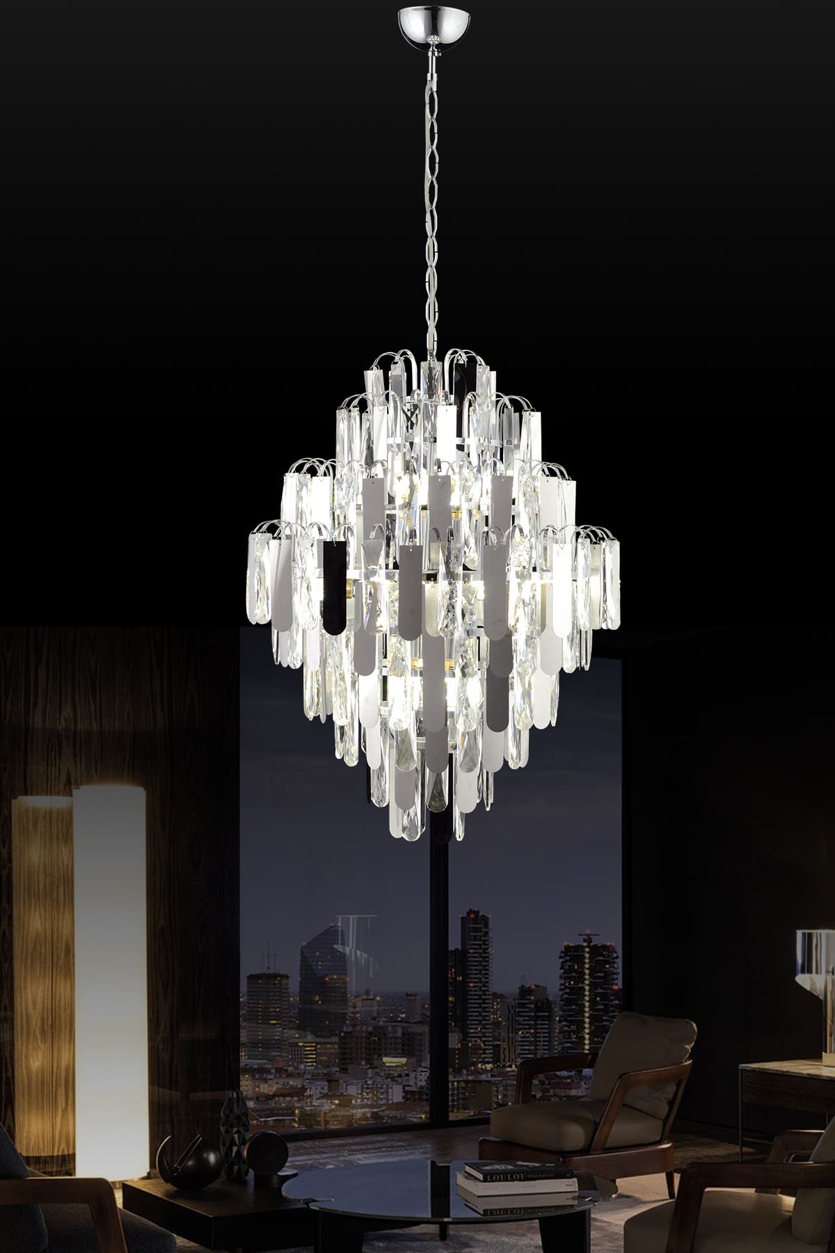 Daisy 50'Lik Salon Taşlı Avize - Ronisu Aydınlatma